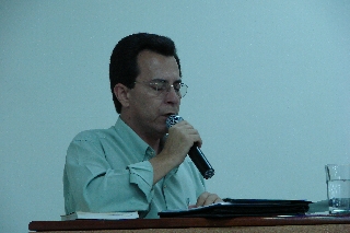 Pedro Imar, Diretor-Presidente do UNAPREV, apresentando Relatório de Gestão.