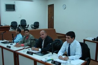 Bancada com Vereadores José Inácio, Zé da Estrada, Frank Ádamo e Betinho Martins.