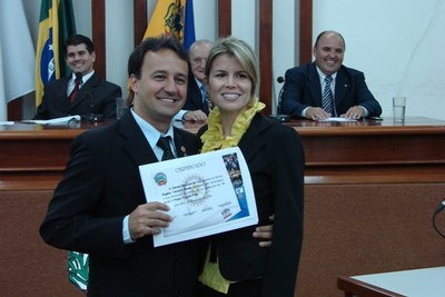 Rotaryano Rogério e sua esposa