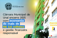 Câmara Municipal de Unaí encerra 2025 com economia de mais de R$ 3,6 milhões e gestão financeira responsável