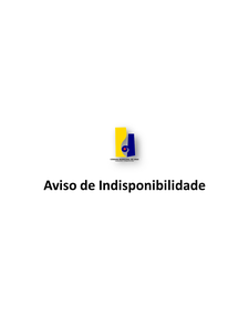 COMUNICADO DE MANUTENÇÃO PROGRAMADA