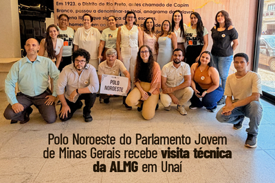 Polo Noroeste do Parlamento Jovem de Minas Gerais recebe visita técnica da ALMG em Unaí