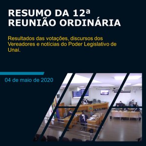 RESUMO DA 12ª REUNIÃO ORDINÁRIA