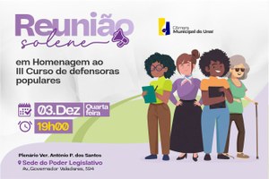 Reunião Solene Defensoras Populares