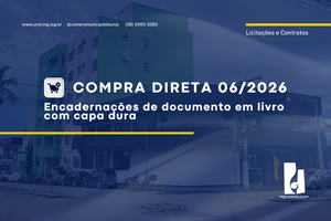COMPRA DIRETA 06/2026 - ENCADERNAÇÃO DE DOCUMENTOS EM CAPA DURA